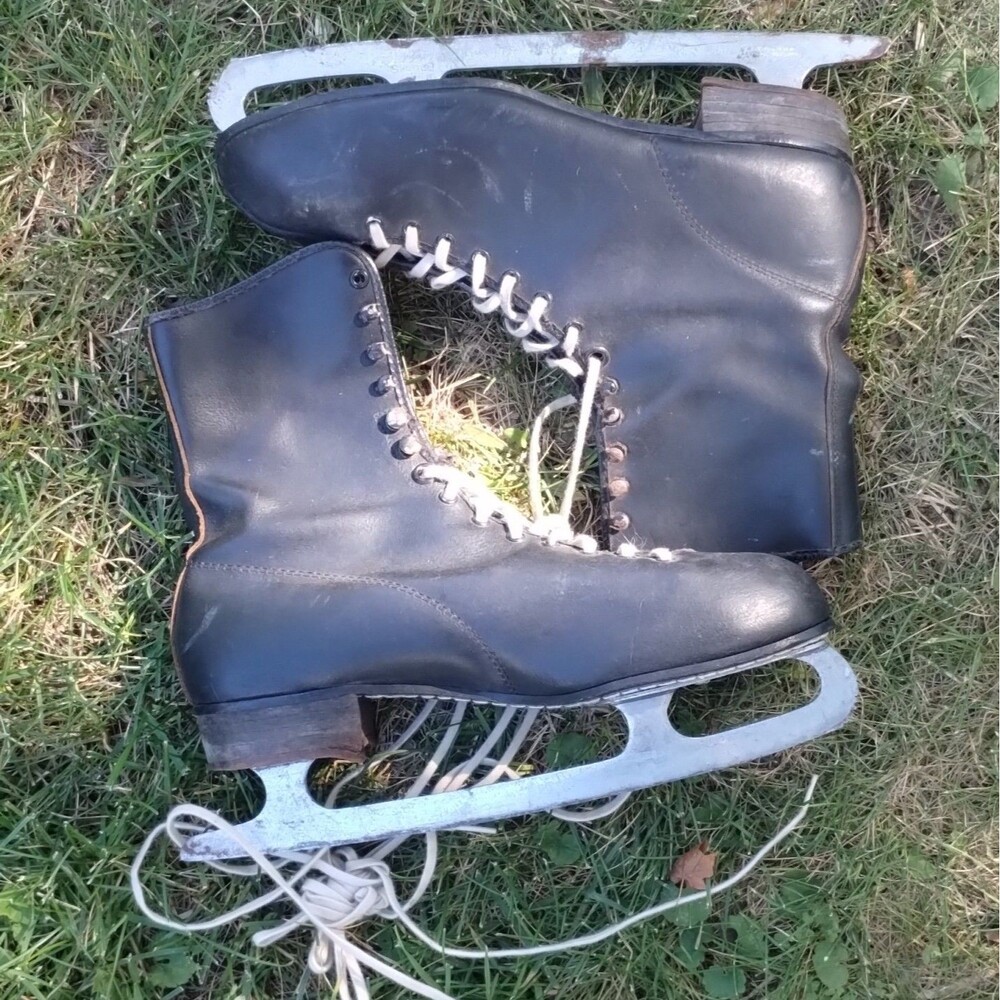 Brooks Phillidelphia Club Men's VTG Figure Skates Fits Sz 11 Black Leather